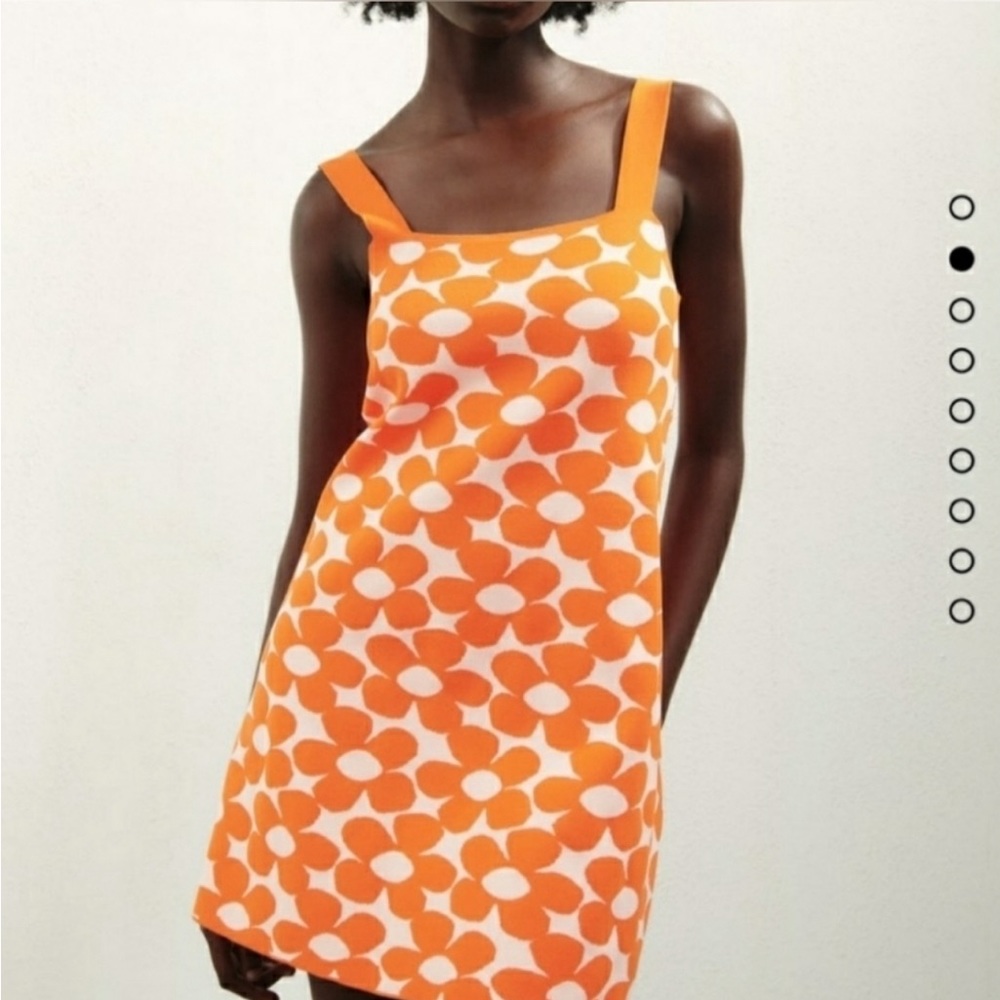 zara short jacquard dress